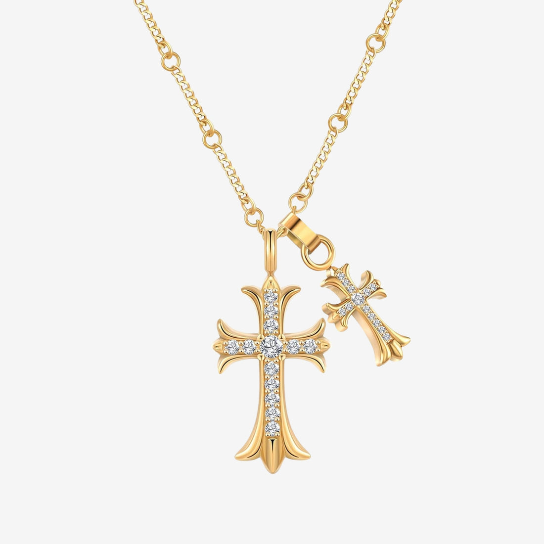 Double Cross Necklace