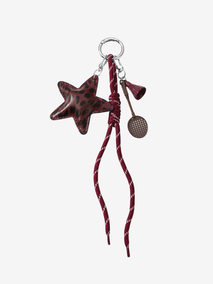 Leopard Print Star Bag Charm