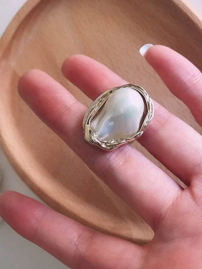 Adjustable Pearl Ring