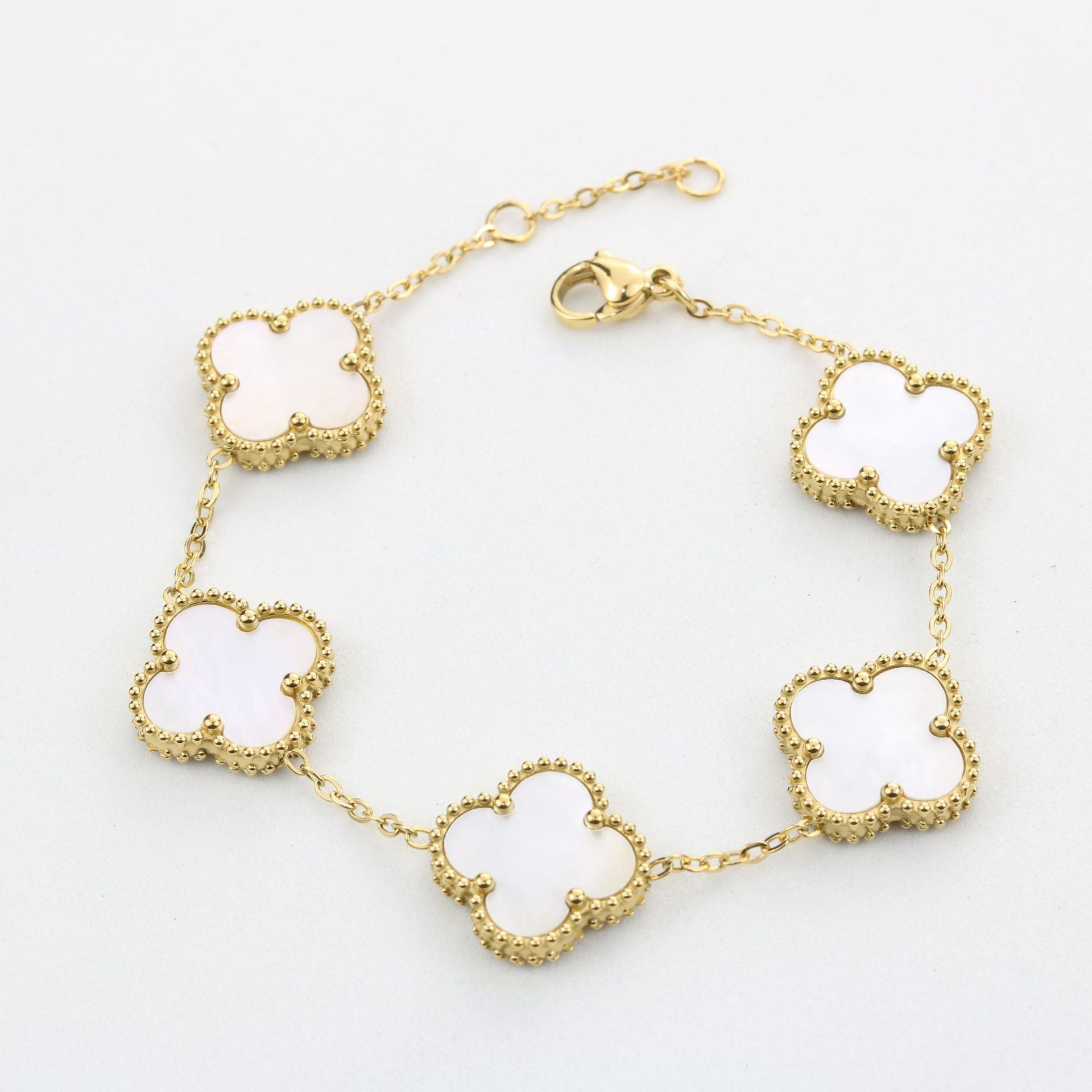 Braccialetto Lucky Clover Bianco